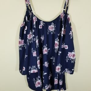 Off the shoulder floral blouse